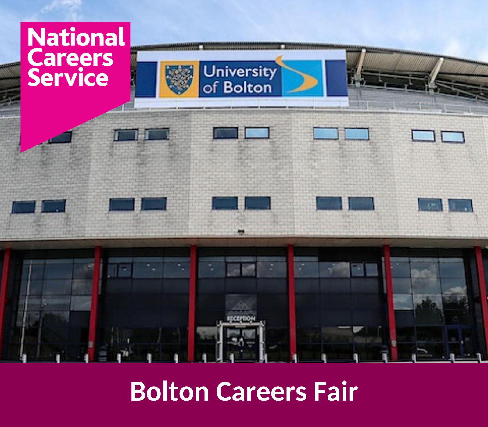 Jobs Fair University of Bolton Stadium National Careers Service