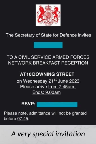 An invitation to Number 10