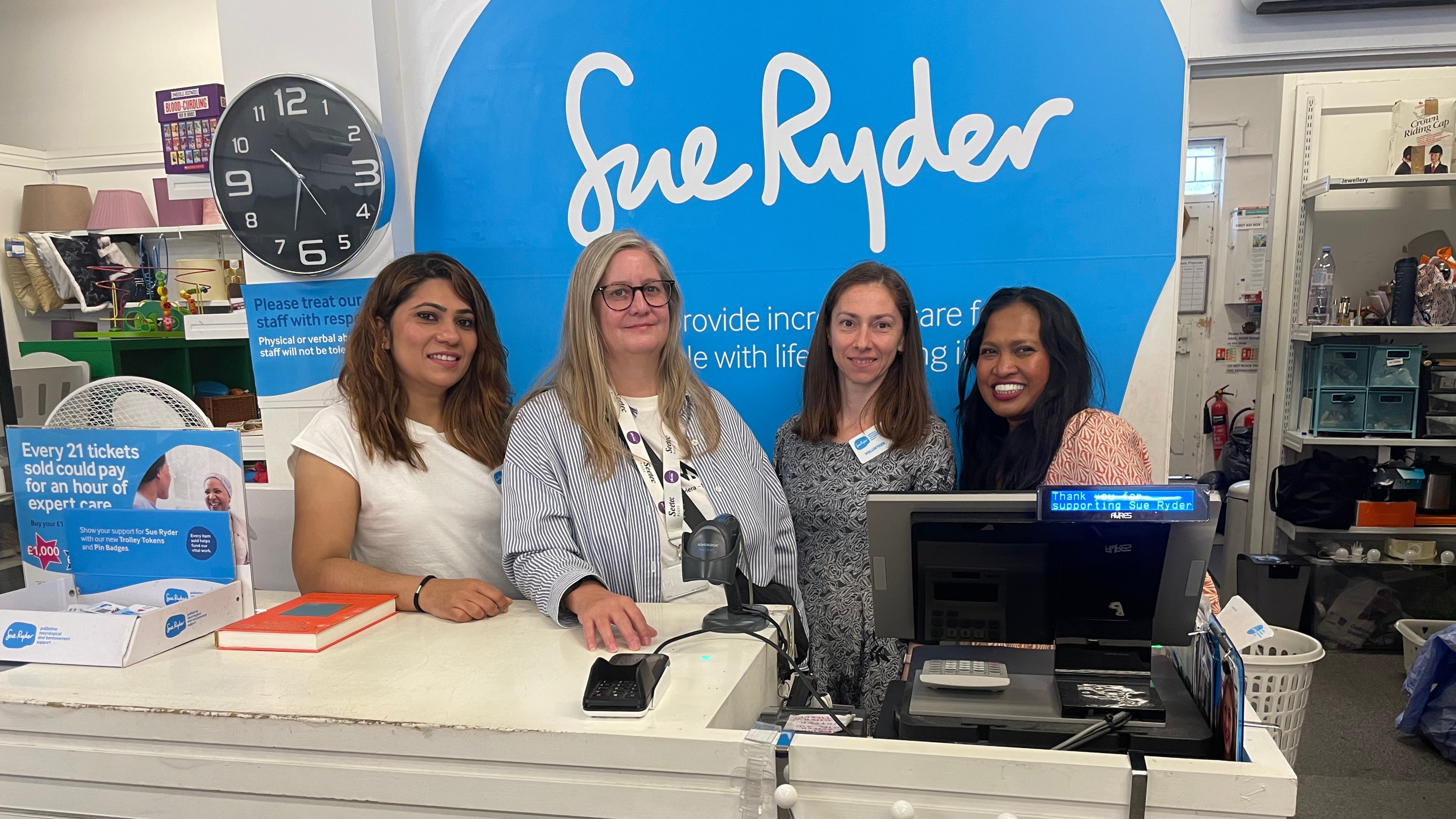 Seetec participant Rosaria with her employment advisor Jennie and Sue Ryder staff/volunteer.