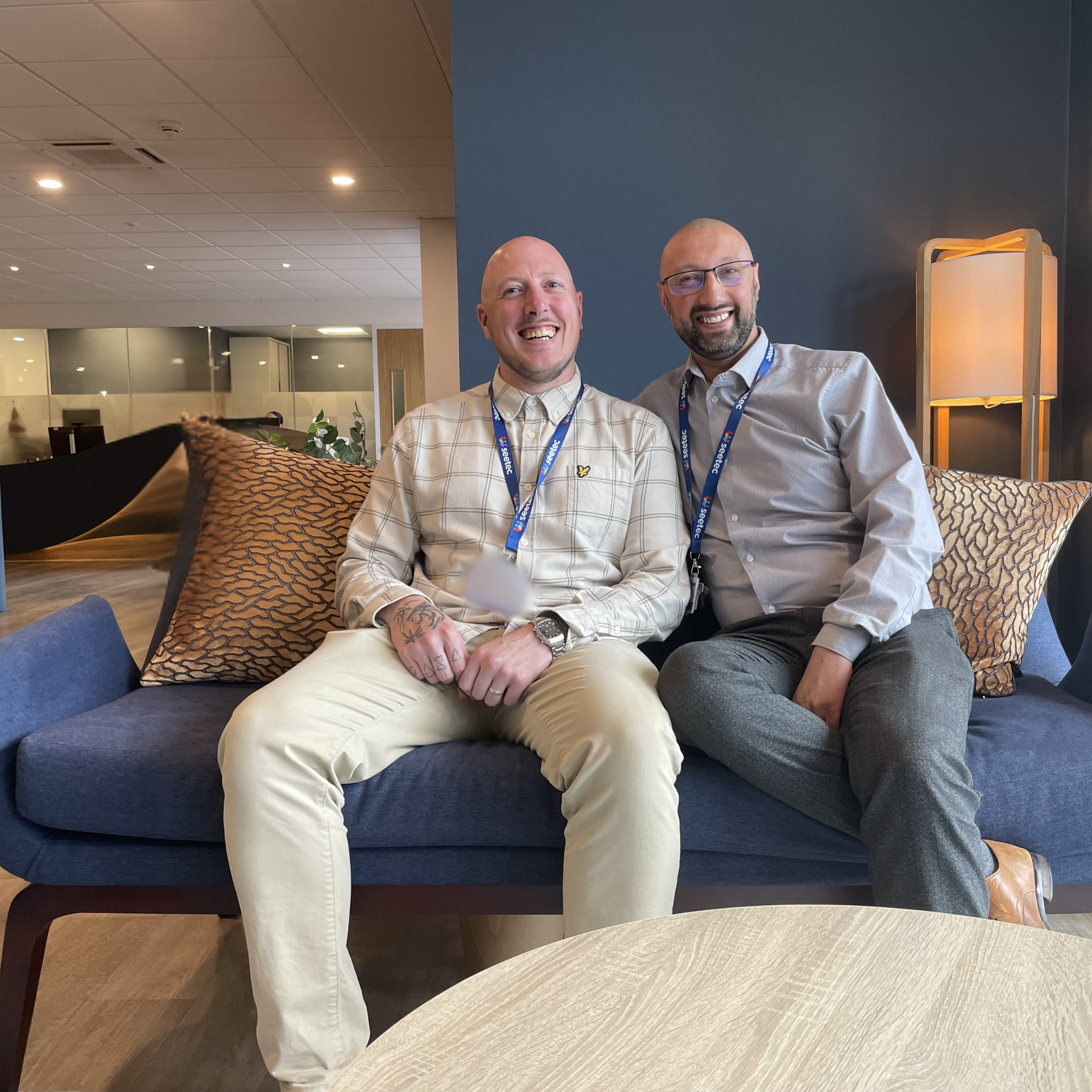 Dean pictured with his team leader David