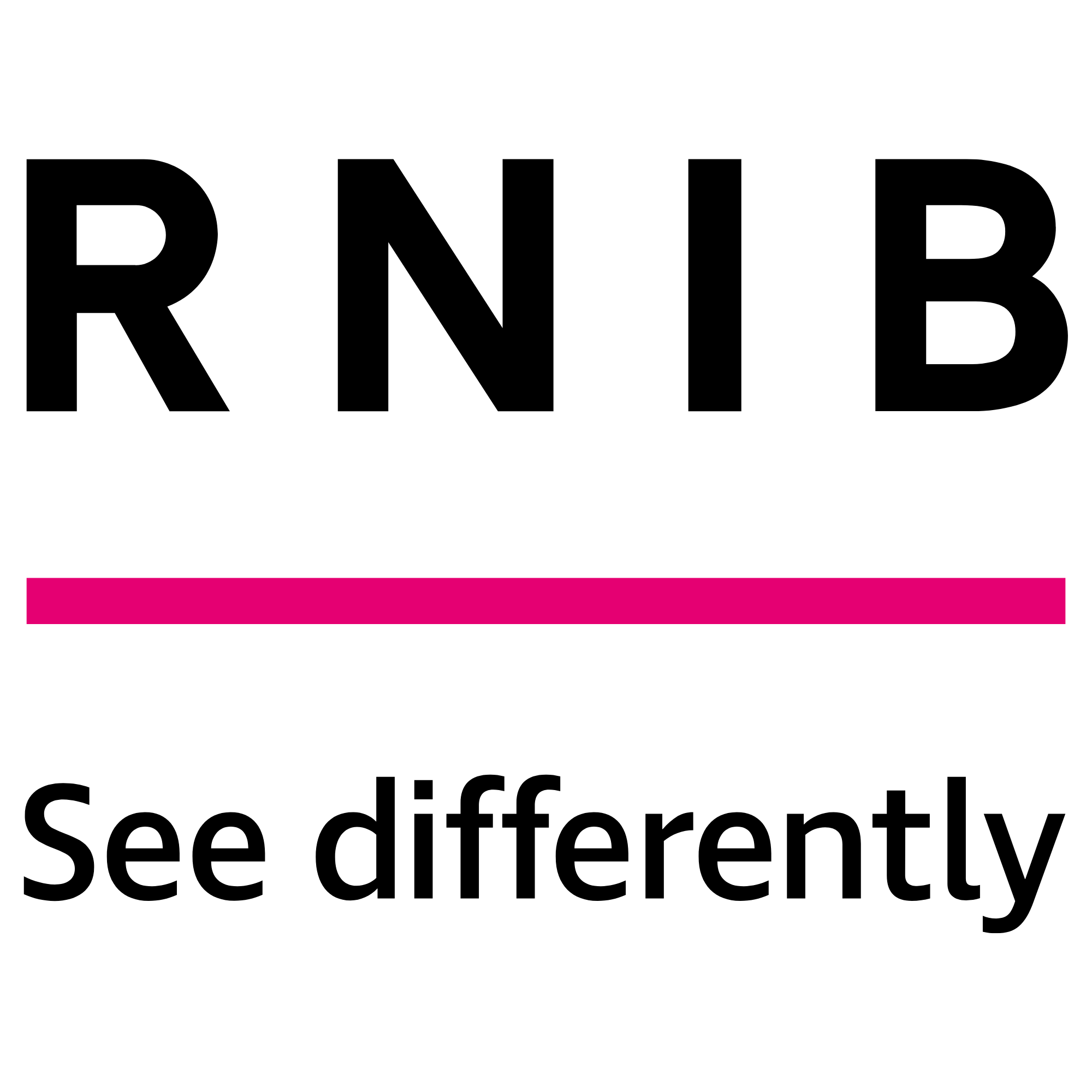 A logo for the Royal National Institute of Blind People (RNIB)